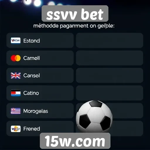 Métodos de pagamento disponíveis no ssvv bet